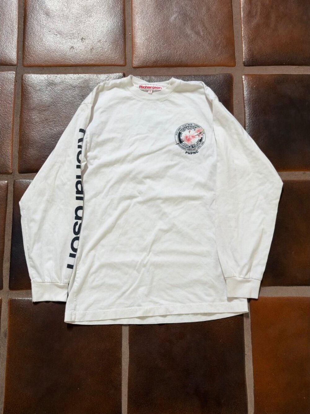 Richardson World Tour Cherry Blossom Long Sleeve Tee White S
